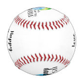 最高のパパパーソナライズされた 野球ボール (裏面)