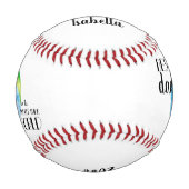 最高のパパパーソナライズされた 野球ボール (正面)