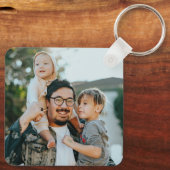 最高のパパパーソナライズされたEver Photo Double Sided キーホルダー (裏面)