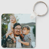 最高のパパパーソナライズされたEver Photo Double Sided キーホルダー (裏面)