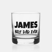 最高のパパパーソナライズされたEVER WISKEY GLASS GLASS ウイスキーグラス (正面)
