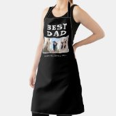 最高のパパファミリー3フォトコラージュキープサキーブラック エプロン (インサイチュ)