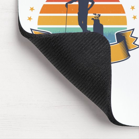 最高のパパファーザーズデイキッズフォトレトロゴルフ恋人 マウスパッド (コーナー)