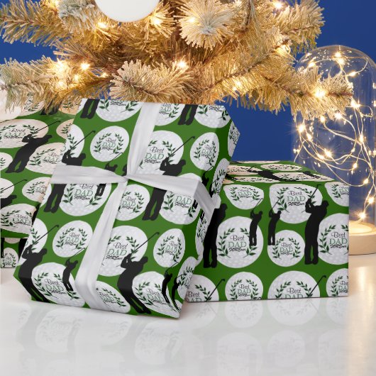 最高のパパフォエバーゴルフボール ラッピングペーパー (クリスマス)