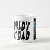 最高のパパフォトブラック3d文字 コーヒーマグカップ (中央)