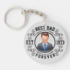 最高のパパフォーエバー誕生日ギフト キーホルダー