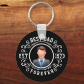 最高のパパフォーエバー誕生日ギフトTシャツ キーホルダー (正面)