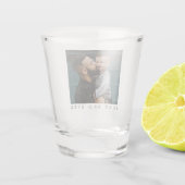 最高のパパフルフォトパーソナライズされた ショットグラス (裏面)