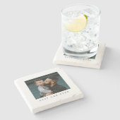 最高のパパフルフォトパーソナライズされた ストーンコースター (横)