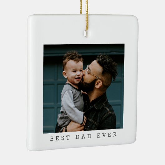 最高のパパフルフォトパーソナライズされた セラミックオーナメント (右)