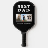 最高のパパブラックカスタム3 Photo Collage ピックルボールラケット (裏面)