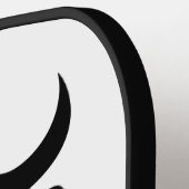 最高のパパブラック口ひげ父の日名前をカスタムする ピックルボールラケット (左詳細)