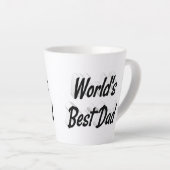 最高のパパブラック3D文字ファーザーズ・デイ カフェラテマグ (右アングル)