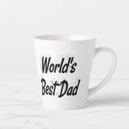 最高のパパブラック3D文字ファーザーズ・デイ カフェラテマグ