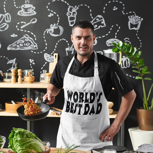 最高のパパブラック3d文字 ロングエプロン