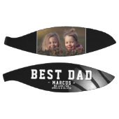 最高のパパブラック・シルバー・ボール写真父の日 バスケットボール (パネル)