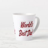 最高のパパブルゴーニュ3D文字ファーザーズ・デイ カフェラテマグ (右アングル)