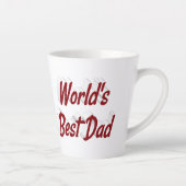 最高のパパブルゴーニュ3D文字ファーザーズ・デイ カフェラテマグ (右)