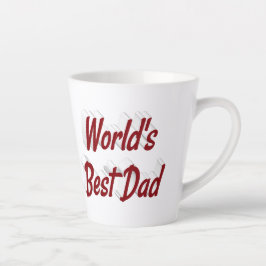 最高のパパブルゴーニュ3D文字ファーザーズ・デイ カフェラテマグ