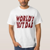 最高のパパブルゴーニュ3d文字 tシャツ (正面)