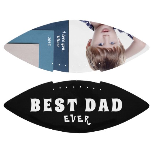 最高のパパブルーファミリー写真父の日 アメリカンフットボール (パネル)