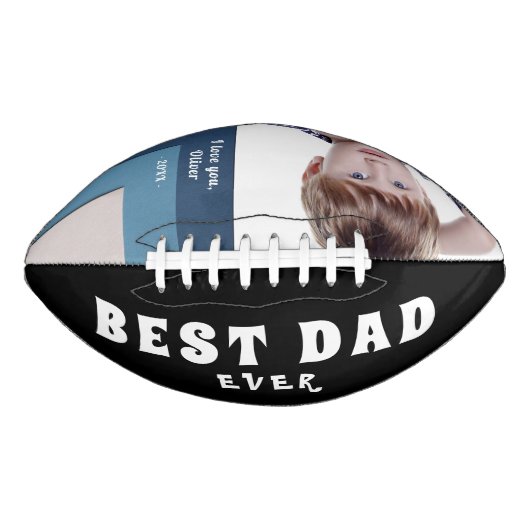 最高のパパブルーファミリー写真父の日 アメリカンフットボール (正面)