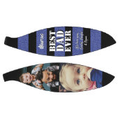 最高のパパブルーレザープリント2フォトファーザーズデイ バスケットボール (パネル)