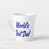 最高のパパブルー3D文字ファーザーズ・デイ カフェラテマグ (左アングル)