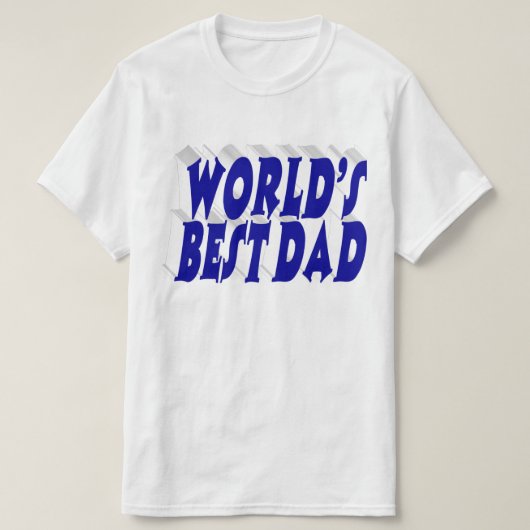 最高のパパブルー3d文字 tシャツ (デザイン正面)