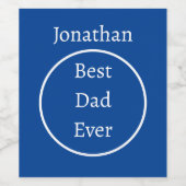 最高のパパブルー ワインラベル (シングルラベル)