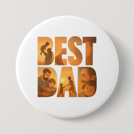 最高のパパボタン 缶バッジ