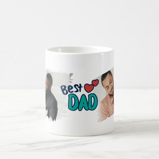 最高のパパマグ父の日の贈り物と写真 コーヒーマグカップ (中央)