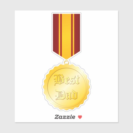 最高のパパメダルのブローチ父の日 シール (シート)