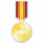 最高のパパメダルのブローチ父の日 シール (正面)