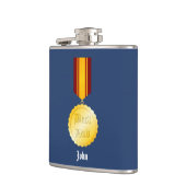 最高のパパメダルのブローチ父の日 フラスク (左)