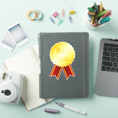 最高のパパメダルのリボン父の日 シール (iPadカバー)