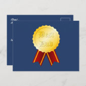 最高のパパメダルのリボン父の日 ポストカード (正面/裏面)