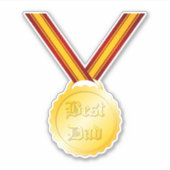 最高のパパメダル父の日 シール (正面)