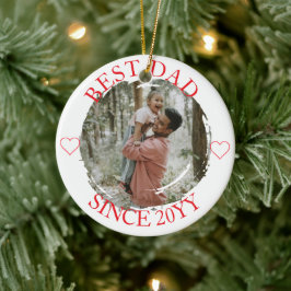 最高のパパメリークリスマスオーナメント セラミックオーナメント