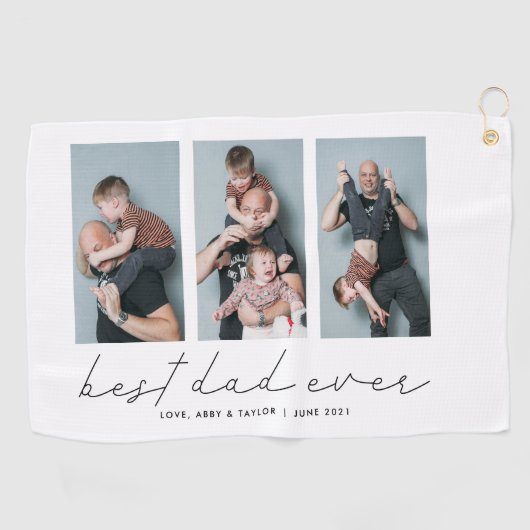 最高のパパモダンエバー写真 ゴルフタオル (横)