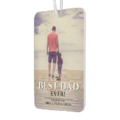 最高のパパモダンタイポグラフィ父の日の写真 カーエアーフレッシュナー (左)