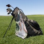 最高のパパモダン写真 ゴルフタオル (グリーン)