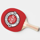 最高のパパモダン赤 卓球ラケット (横)