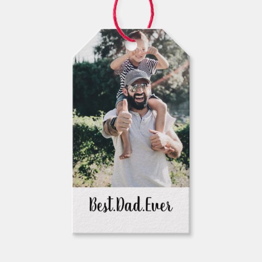 最高のパパモダンEver Photo Collage ギフトタグ (正面)