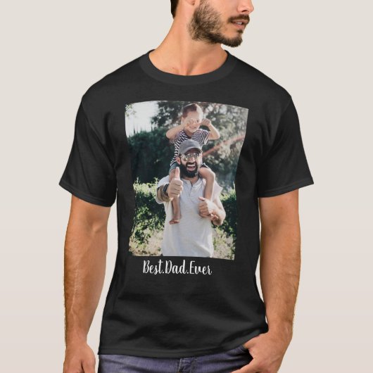 最高のパパモダンEver Photo Collage Tシャツ (正面)