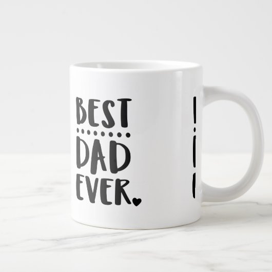 最高のパパユニークの日 ジャンボコーヒーマグカップ (右)