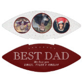 最高のパパレッドファミリー3フォトコラージュ アメリカンフットボール (パネル)