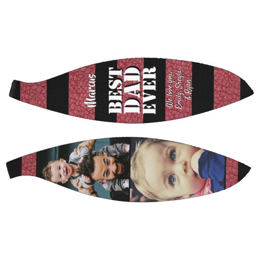 最高のパパレッドレザープリント2フォトファーザーの日 バスケットボール (パネル)