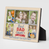 最高のパパレトロ写真コラージュ父の日 フォトプラーク (側面)
