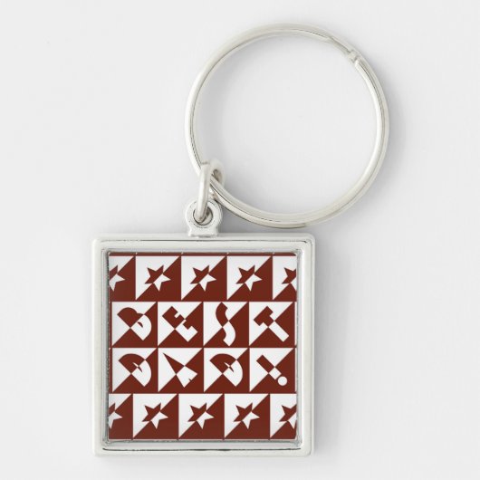 最高のパパワイルド文字イン赤 キーホルダー (正面)